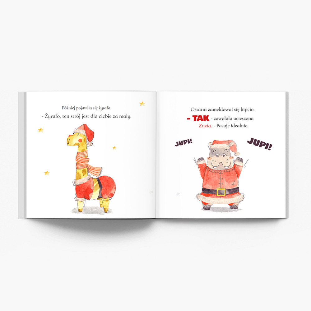 Świąteczna przygoda (wersja-dla-dziewczynki) bez zdjęć fotoksiążka, 20x20 cm