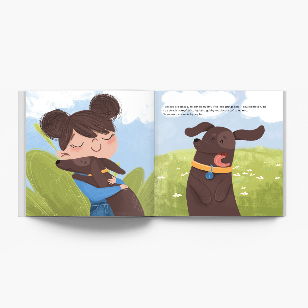 Mój przyjaciel piesek - dziewczynka fotoksiążka, 20x20 cm