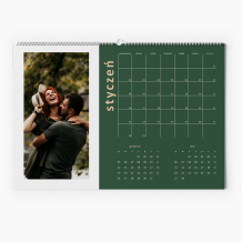 Kalendarz ścienny, W kratkę, 30x20-A4 cm