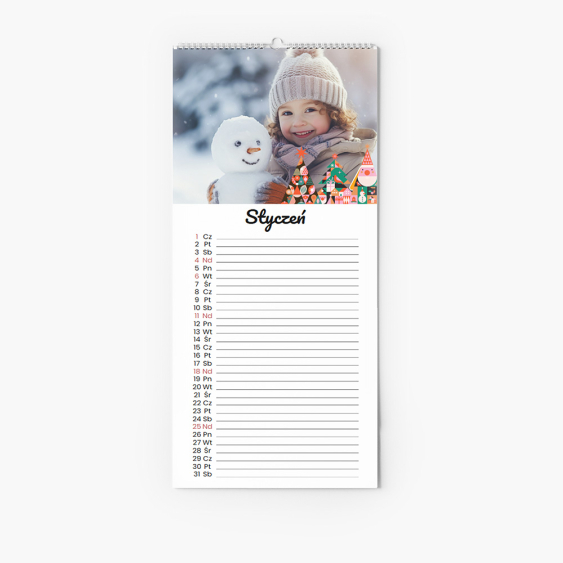 Kalendarz kuchenny, Modern Xmas, 15x30