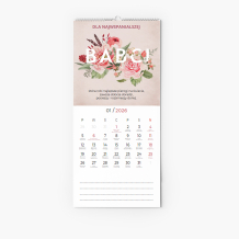 Kalendarz kuchenny, Kolekcja Kwiaty dla Dziadków, 15x30