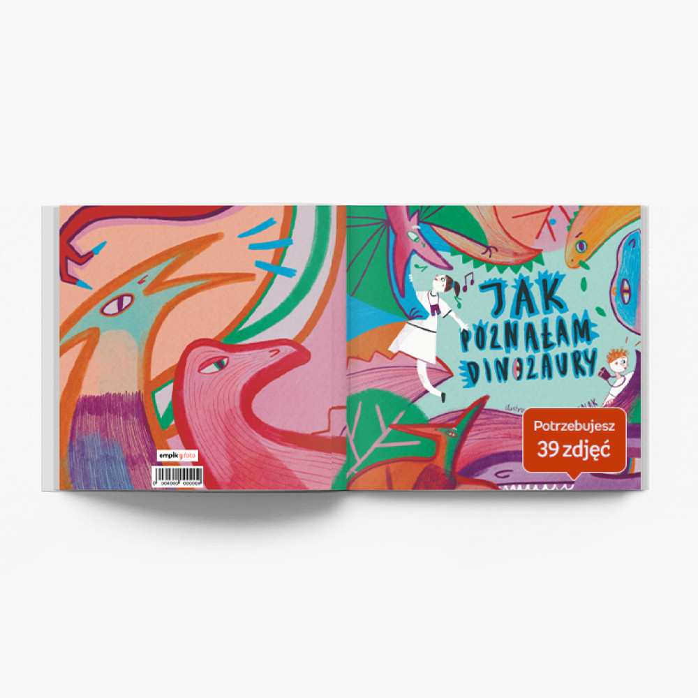 Bajka o dinozaurach - chłopiec fotoksiążka, 20x20 cm