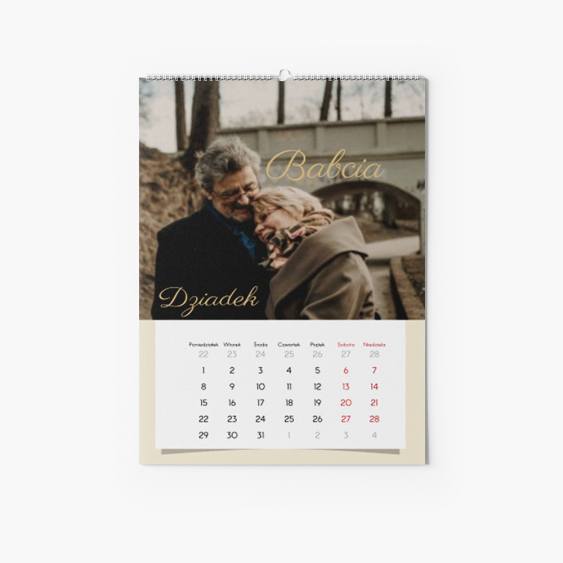 Kalendarz ścienny, Kochanym Dziadkom 2, 20x30-A4 cm