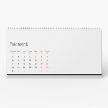 Kalendarz biurkowy, Pusty szablon, 22x10 cm