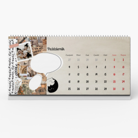 Kalendarz biurkowy, Scrapbook'owy, 22x10 cm