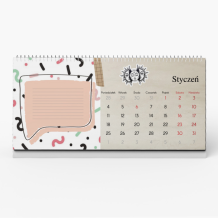 Kalendarz biurkowy, Scrapbook'owy - Twoje notatki, 22x10 cm