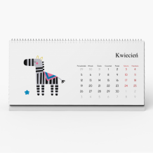 Kalendarz biurkowy, Zwierzątka, 22x10 cm