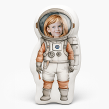 Poduszka 3D personalizowana, Welur, Astronautka 1, 30x30 cm