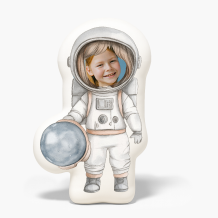 Poduszka 3D personalizowana, Welur, Astronautka 2, 30x30 cm