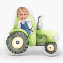 Poduszka 3D personalizowana, Welur, Traktorzysta, 30x30 cm