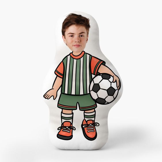 Poduszka 3D personalizowana, Welur, Piłkarz 1, 30x30 cm