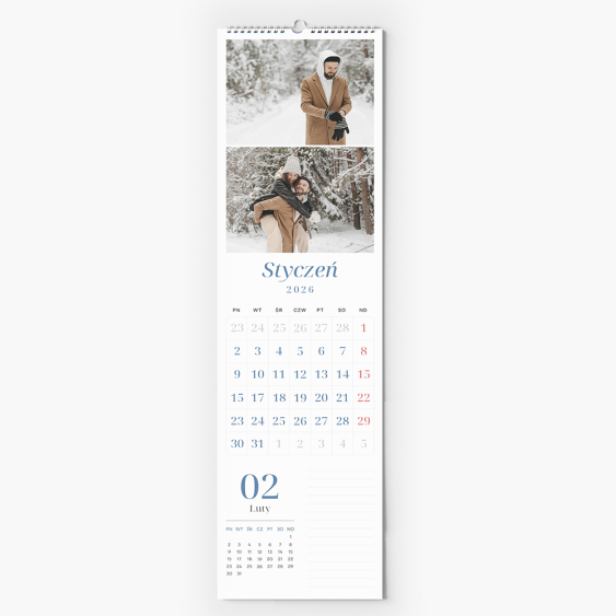 Kalendarz kuchenny, Blue, 12x45