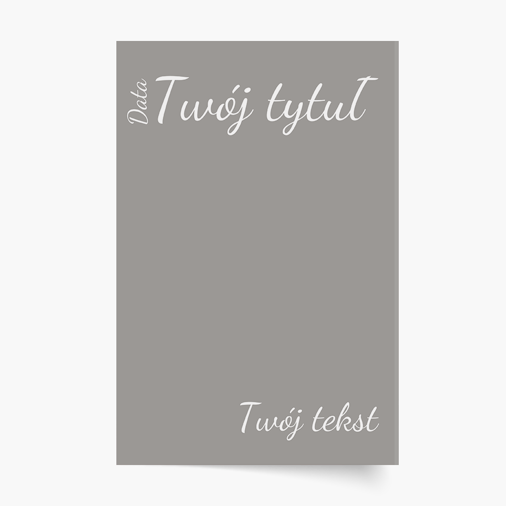Plakat, Okładka Twój projekt, 40x60