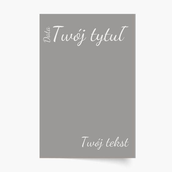 Plakat, Okładka Twój projekt, 40x60