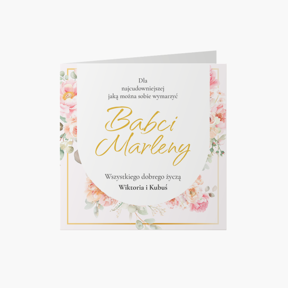 Fotokartka Życzenia dla babci, 14x14 cm