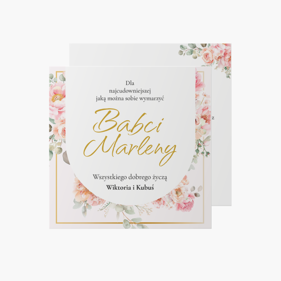 Fotokartka Życzenia dla babci, 14x14 cm