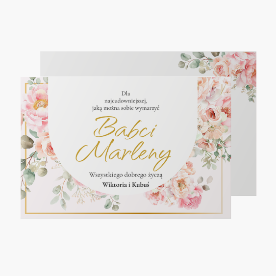 Fotokartka Życzenia dla babci, 15x10 cm