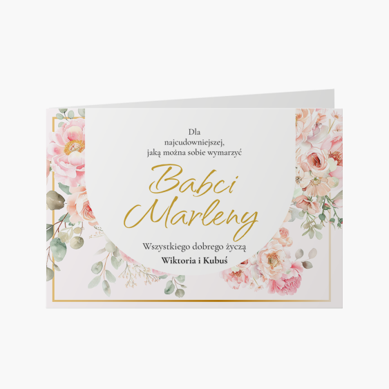 Fotokartka Życzenia dla babci, 15x10 cm