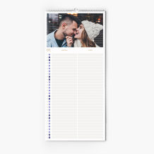 Kalendarz planer, Beige dla 2 osób, 22x45 cm