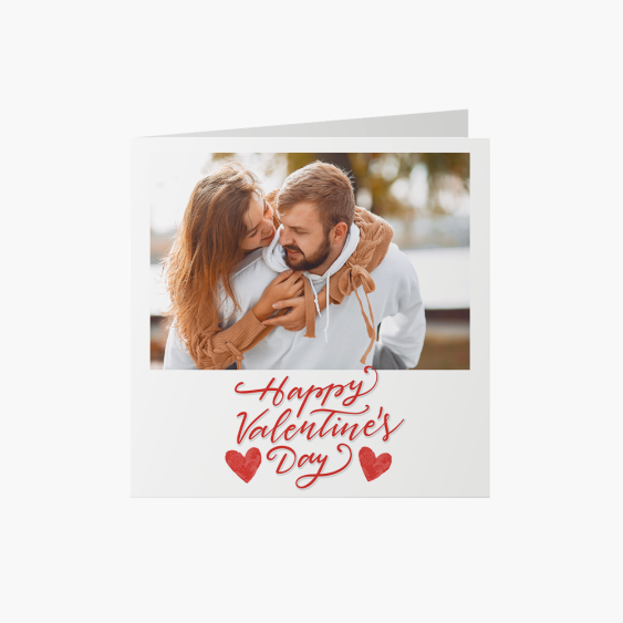 Fotokartka Happy Valentines, 14x14 cm