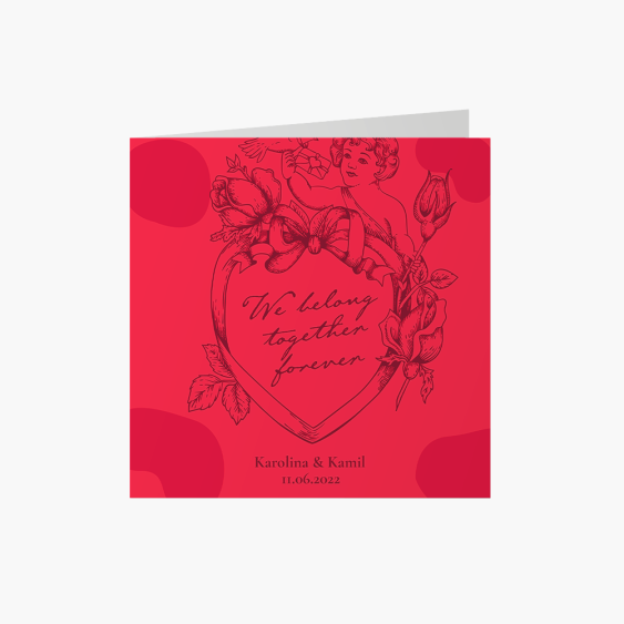 Fotokartka Together forever, 14x14 cm