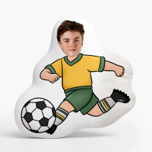 Poduszka 3D personalizowana, Welur, Piłkarz 2, 30x30 cm