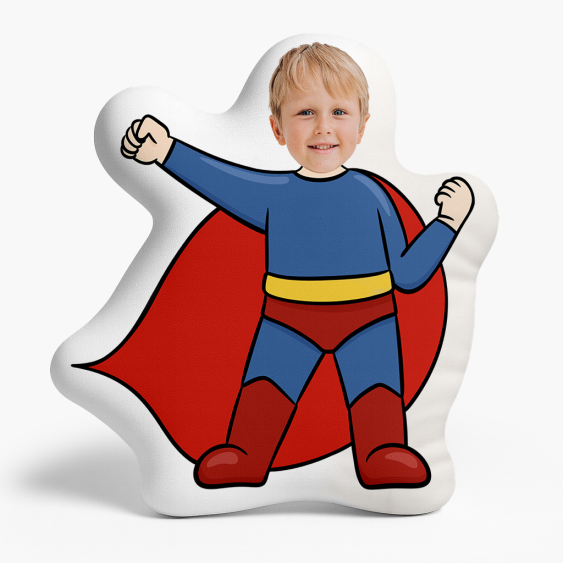 Poduszka 3D personalizowana, Welur, Superbohater 2, 30x30 cm