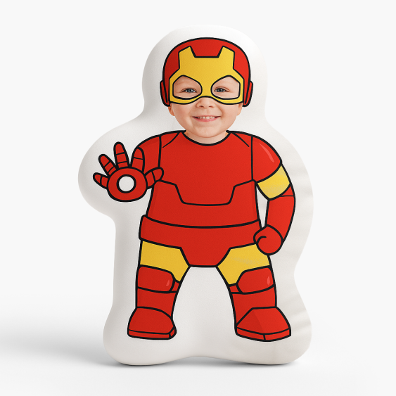 Poduszka 3D personalizowana, Welur, Superbohater 3, 30x30 cm