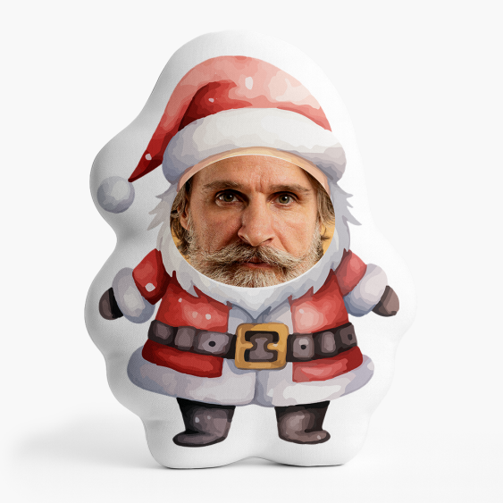 Poduszka 3D personalizowana, Welur, Mikołaj, 30x30 cm