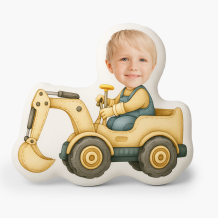 Poduszka 3D personalizowana, Welur, Koparkowy, 30x30 cm