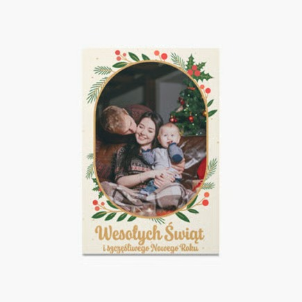 Fotokartka Wesołych Świąt, 20x30 cm