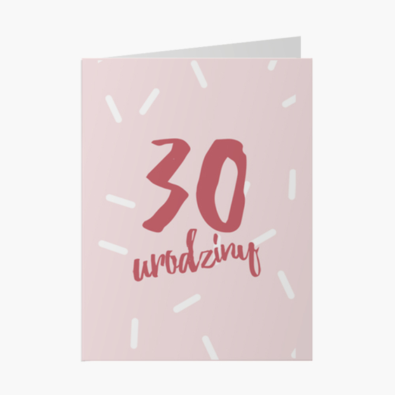 Fotokartka Na 30ste urodziny, 20x30 cm