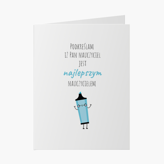 Fotokartka Najlepszy nauczyciel, 20x30 cm