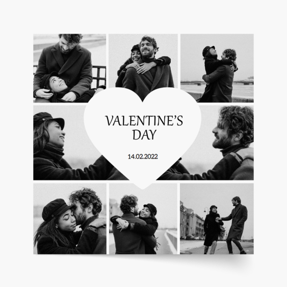 Plakat, Walentynkowy kolaż, 30x30