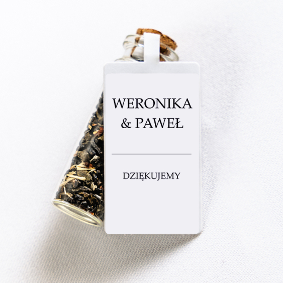 Herbaty, Kolekcja Minimalistyczna - Buteleczka szklana z herbatą