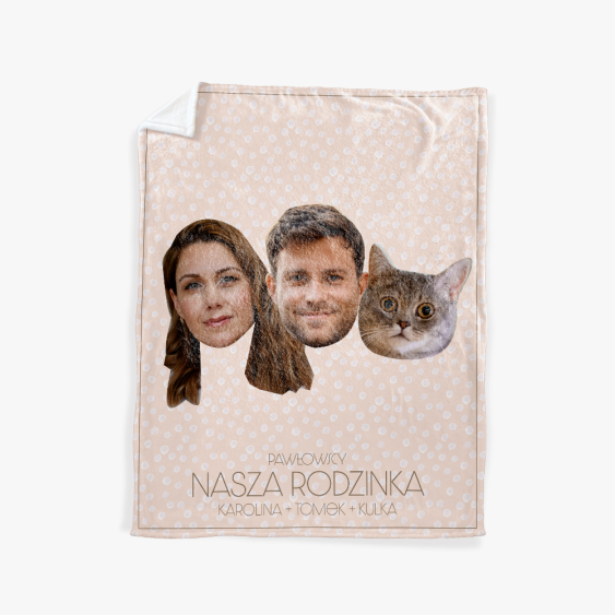 Koc Nasza rodzinka, M, 75x103 cm