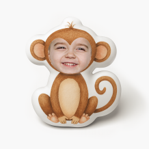 Poduszka 3D personalizowana, Welur, Małpka 2, 30x30 cm