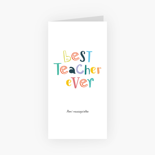 Fotokartka Best Teacher Ever, 10x20 cm