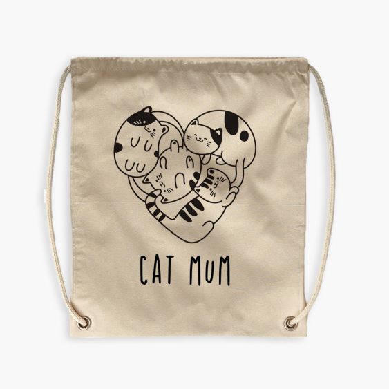 Plecak-worek, 38x46, Cat mum