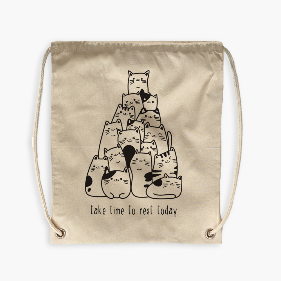 Plecak-worek, 38x46, Take time to rest