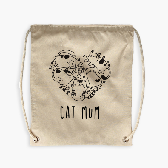 Plecak-worek, 38x46, Cat mum 2