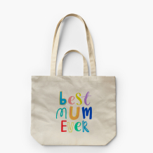 Torba płócienna z podwójnymi uszami, 38x42x10, Best mum ever