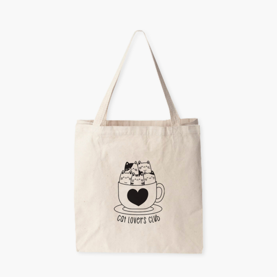 Torba bawełniana, 38x42x10, Cat lovers club