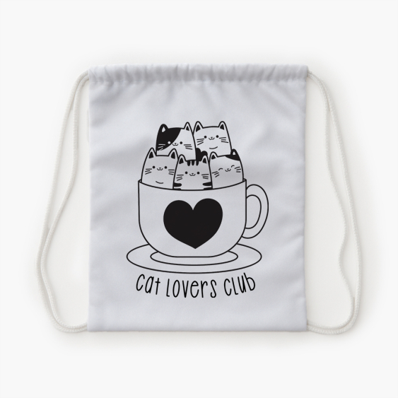 Plecak-worek, 30x38, Cat lovers club