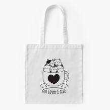 Torba bawełniana, 38x46, Cat lovers club