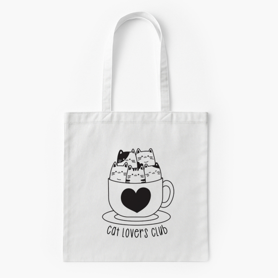 Torba bawełniana, 38x46, Cat lovers club