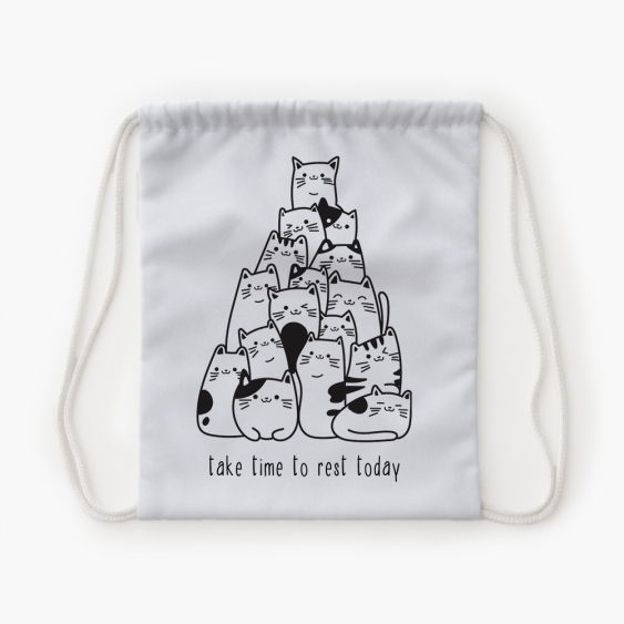 Plecak-worek, 30x38, Take time to rest