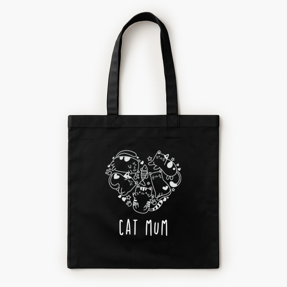 Torba bawełniana, 38x42, Cat mum 2