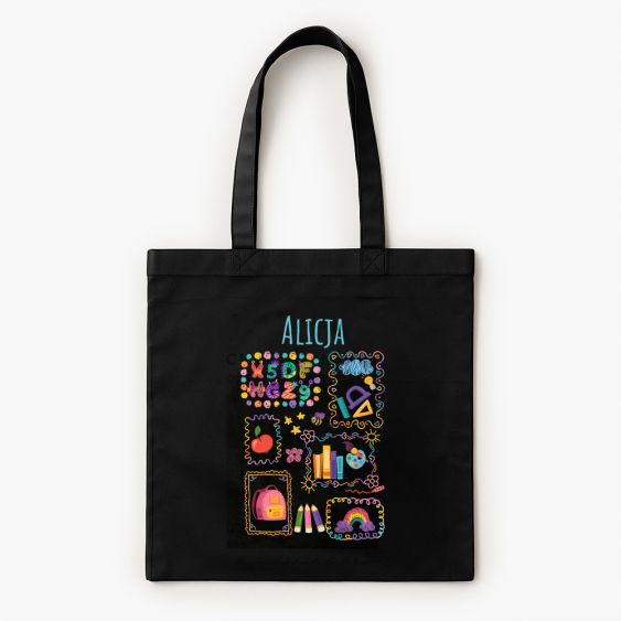 Torba bawełniana, 38x42, Szkoła