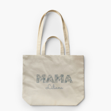 Torba płócienna z podwójnymi uszami, 38x42x10, Mama z imieniem